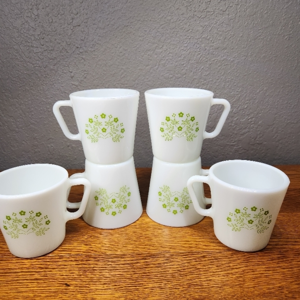 Pyrex Summer Impressions Honeydew coffee mugs set of 6